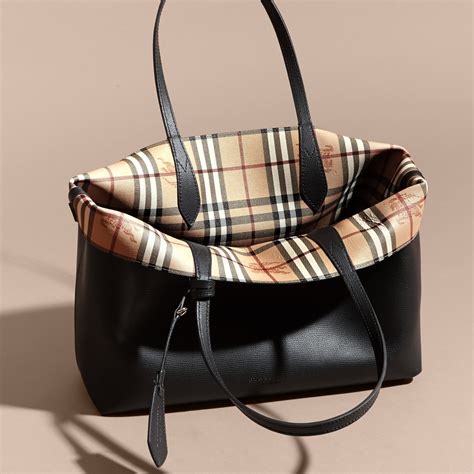 burberry leather tote bag